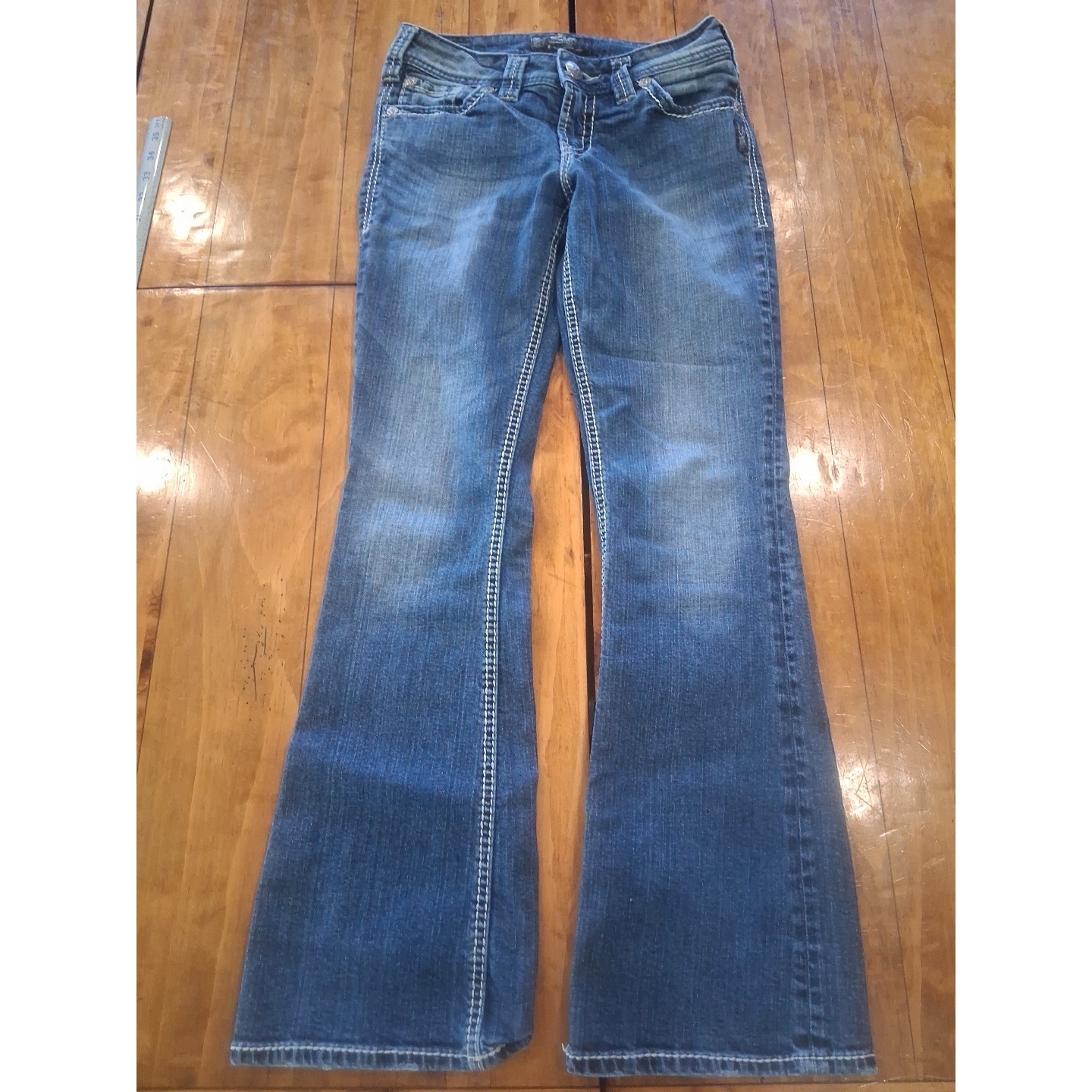 Silver Suki Surplus Bootcut Jeans Womens 26x30 Blue Denim Pants Stretch